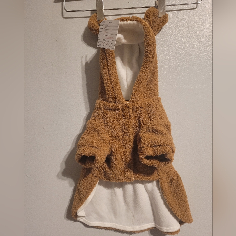 Cozy Brown Teddy Bear Dog Hoodie